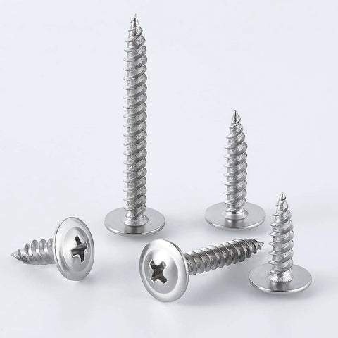 Phillips Truss Head Wood Screws Stainless Steel 410 Self Tapping Pro Grade Assortment Kit With Multiple Lengths From Half Inch To Two Inches