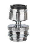 Swivel Aerator Faucet Adapter Kit For Garden Hose Connect Kitchen Sink To Hose With 3/4 Inch Standard Male Thread Multi-Thread Chrome Finish No-Fuss Leak-Free Setup For Any Garden Hose, chrome brass adapter