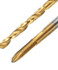 DIY Friendly M2.5 x 0.45 Tap And Drill Bit Set With Two Spiral Point Thread Taps And Two 2.1mm Drill Bits Titanium Coated HSS 6542 Tapping Tool Kit