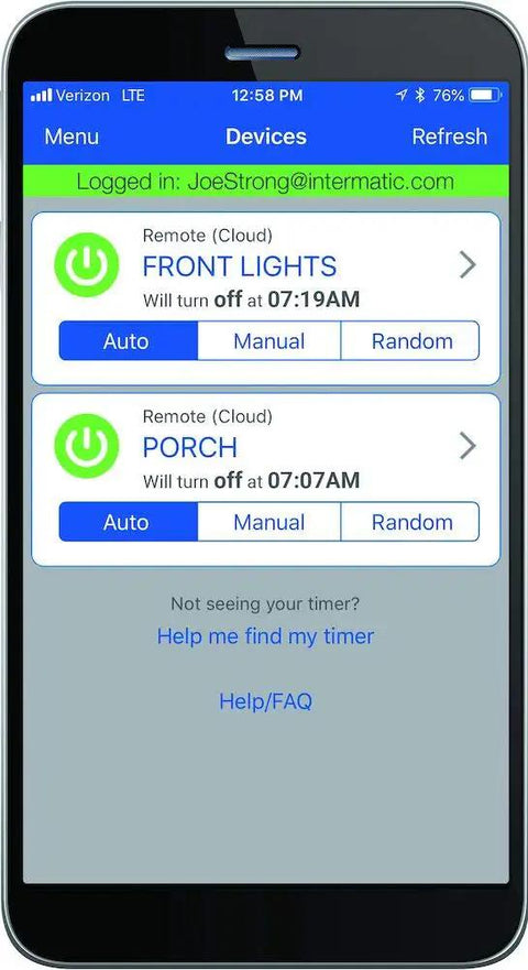 Ascend Smart 7 Day Programmable WiFi Timer 120V 15A Remote Access No Hub Required Easy App Setup Works With Google Assistant Display