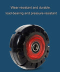 Heavy Duty Replacement Caster Wheels Featuring Gray Rubber Treads 8 Inch, swivel locking caster close-up, durable design, silent rolling.