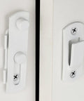 White Stainless Steel Barn Door Latch For Sliding And Bi Fold Doors, Rustic Antique Gate Lock For Cabinets And Closets