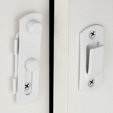 White Stainless Steel Barn Door Latch For Sliding And Bi Fold Doors, Rustic Antique Gate Lock For Cabinets And Closets