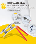 Pro Grade 3 Pack Hydraulic Seal Installation Tools Set For Cylinder Piston Seals And U Cup Rod Seals, Heavy Duty Quick And Safe Install