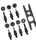 Heavy Duty Manual Rivet Nut Tool Kit With M3 M4 M5 M6 Mandrels for Metal Fabrication Auto Repair And Aviation Jobs That Is Totally Sweet For Pros, black steel set