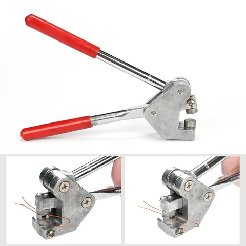 100 Pcs Round Lead Seals Kit With Easy Grip Sealing Pliers And Crimper 10x5mm Seals Red Handle Includes 100m Copper Wire tool