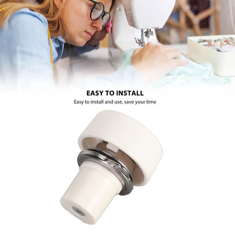Sewing Machine Thread Tension Regulator Replacement Part For Household Models Durable And Rust Resistant Assembly No Fuss Install Precise Tension Control Fits 307 Type Machines Perfect For Home Hobbyists And Small Workshops, white plastic tension regulator