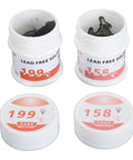 Non Corrosive Solder Paste For Electronics Repair, 25 To 45 Micron Flux Particles, Melts At 158 To 199 C, Two Pack Open Jars