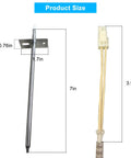 Oven Temperature Sensor Thermistor Replacement For Electric Ovens Beefed Up Temperature Control Direct Replacement W10833885, 7in probe