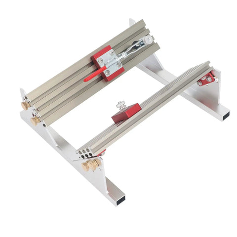 Dead On Positioning And No Sweat Quick Swap For Table Saws And Milling Machines Heavy Duty Aluminum Drawer Slide Jig Locator setup with flip stops.