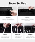 Step-by-step instructions to use Beefy Heavy Duty Outdoor Electrical Junction Box IP54 Weatherproof Rain Shield in matte black.