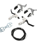 Score Beast Mode Stopping Power With This Lightweight Mechanical Disc Brake Set Featuring Solid Aluminum Calipers Complete Cable Kit And Multi Tool Wrenches Built For Muddy Tracks And Hardcore Mountain Biking Rides, showcasing calipers, levers, cable, and tools.