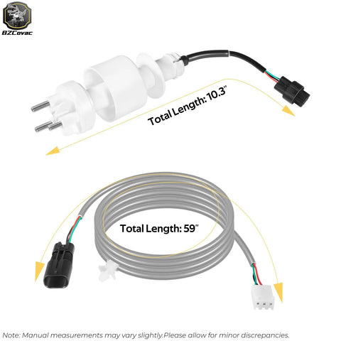 Water Level Sensor Probe Kit Replacement 000016053 showing probe and 59" wiring harness for commercial ice makers.