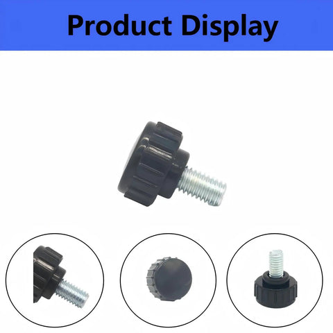 Heavy Duty Black Knurled Thumbscrews M6 Carbon Steel Grip Knobs Lock Down Any Setup For Machinery Latch And Cabinet Hardware smooth knob view