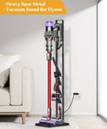 Dyson Vacuum Stand And Cordless Vacuum Accessory Organizer For V15 V11 V10 V8 V7 V6 And DC30 DC31 DC34 DC35 DC58 DC59 DC62 DC74 Heavy Duty Metal Storage Holder For Home Garage And Kitchen Black
