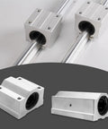 4 Pack 16mm Inner Diameter Linear Motion Ball Bearing Slide Block Kit Aluminum Bushing for Printer Parts LM16UU shown installed on rail