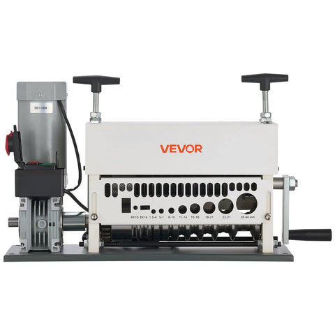 Electric Wire Stripper Workhorse With 11 Feed Channels Strips 0.06 To 1.57 Inch Copper Cables 370W Motor Front View