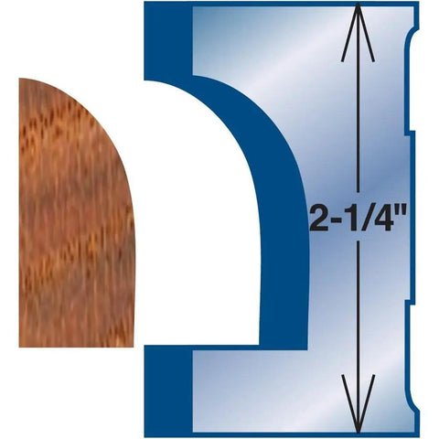 Badass 2 1 4 Inch Shoe Moulding Knives Set Of Three For Wood Planers And Moulders showing edge profiles and size markings.