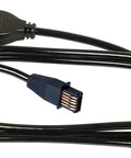 Digimatic Data Transmission Cable 1 Meter Straight Type With Type F Connector For Gages To Counters SPC Processors And PCs High Speed Reliable Measurement Data Transfer For Lab And Production black cable