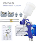 Pro Level Automotive HVLP Spray Gun Lightweight Pneumatic Paint Tool with 0.8mm and 1.0mm nozzle kit for quick bodywork.