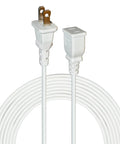 15 Foot Two Prong Indoor Outdoor Extension Cord With Single Outlet White Thin Design For Holiday Lights Lamps Cameras And Small Appliances Durable Flexible Use Inside Or Outside 1 Pack