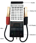 Car Battery Load Tester With Digital Voltmeter And Alligator Clips, Supports 6V 8V 12V 16V 24V Systems, front view
