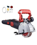 4800W Wall Chaser Concrete Cutter With One Time Molding For Fast Clean Wall Chases 125mm Circular Saw, red and black