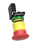 Red 22mm Emergency Stop Push Button Plastic Maintained Push Turn To Release Panel Mount Heavy Duty IP66