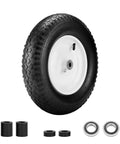 4.80 4.00 8 Inch Wheelbarrow Tire Replacement Set With Inner Tube Included Heavy Duty Beefed Up Tire And Wheel Kit With Adapters