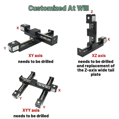 Dual Axis Or Triple Axis T06 Lead Screw Linear Sliding Stage Kit For Desktop Positioning Equipment Gantry Frame Build With Integrated Rail System And Smooth Transmission For Dope Precision Robotic Or Fixture Setup, XY axis layout