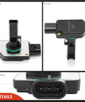Mass Air Flow Sensor Drop In For 3 8L OHV V6 GM Vehicles Without O Ring And Bolts front and side view showing 3 pin connectors