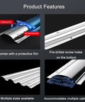 Ditch Those Pesky Wire Tangles Once And For All With Heavy Duty Stainless Steel Cable Trunking for wires with protective film, pre-drilled holes, and multiple sizes.