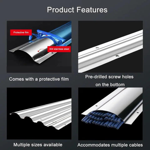 Ditch Those Pesky Wire Tangles Once And For All With Heavy Duty Stainless Steel Cable Trunking for wires with protective film, pre-drilled holes, and multiple sizes.