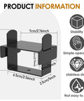 Upgrade Your Ride With This 4-Piece Stainless Steel Leaf Spring Clamp Kit For Easy Repair And Serious Stability On Trucks Campers Or Trailers When Towing Heavy Loads It Slaps Right On To Lock The Axle And Give You A Smooth Sailing Experience Without Any black steel clamp, 7cm x 6.1cm