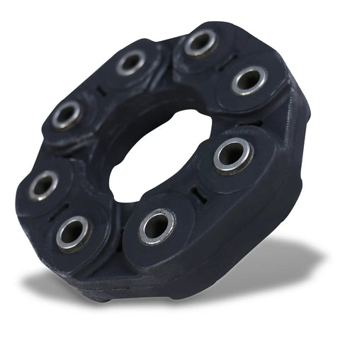 Fits Propshaft Flexible Coupling Kit For Your Ride With Precision German Engineering, Inner D Of 70 Mm And Outer D Of 160 Mm For A Smooth Drive Every Time. black rubber metal 8-hole propshaft coupling