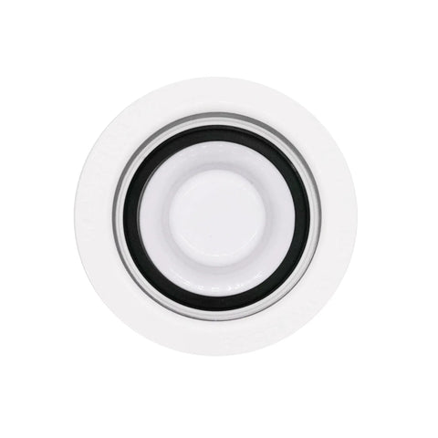 Top view of Combo Pack All-In-One Kitchen Sink Drain Set With Post Style Basket Strainer And Deep Collar Waste Disposal Flange With Stopper