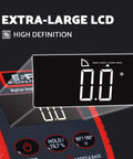 Rock Solid Heavy Duty Magnetic Digital Angle Finder Featuring A Slick Extra Large Auto Invert Lcd Display For Dang Precise Leveling and Easy Shop Job Tracking with clear extra-large LCD display showing 0.0 degrees.