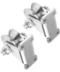 Two Pack V Groove Wheel Pulley Blocks 1.26 Inch Stainless Steel Silent Pulley Rock Solid Gate Rollers With Duplex Bearing heavy-duty design.