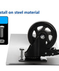 Four Inch Heavy Duty Swivel Plate Caster Wheels With Brake And 360 Degree Dual Locking for Cart Furniture and Workbench, No Noise PVC