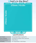 CryoGrip Pro Glacier Build Plate For Snapmaker U1 3D Printer 276x304.5mm dimensions and specifications display