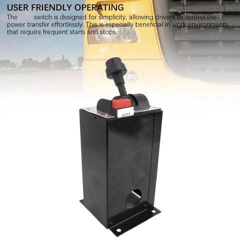 Dump Truck PTO Control Valve Kit With 6 Hole 4 Gear Setup shown with aluminum and iron build and installation box.