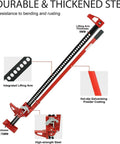 60 Inch Ratcheting Off Road Utility Jack With 7000 Lb Capacity, durable steel design, thick arms, high-strength for heavy equipment