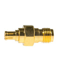 Gold female SMA adapter from NESDR Mini 2 Plus RTL SDR USB Receiver Kit for ADS-B and general radio scanning on Windows Mac Linux.
