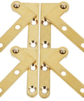 Hidden 360 Degree Rotating Hinge Set for Cabinets and French Doors, Concealed Door Hardware, 4 Piece Pack by HOMSFOU