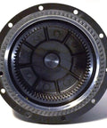 Front view of Winch Housing Replacement For M12000 And M15000 Winches, heavy duty service part with grey finish, showing gear mechanism.
