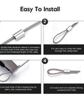1/8 Inch Aluminum Crimping Loop Sleeve Set 100 Pack Double Barrel Ferrules For Wire Rope And Cable Ends Heavy Duty Aluminum Alloy Corrosion Resistant Outdoor Ready For Long Lasting Rigging, crimped cable loop