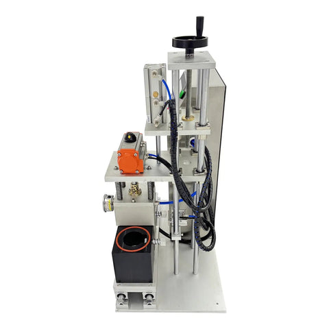 Top Shelf Semi Automatic Glass Jar Vacuum Capper And Tin Cap Sealer For 110V Home Kitchens, detailed view of machine components.