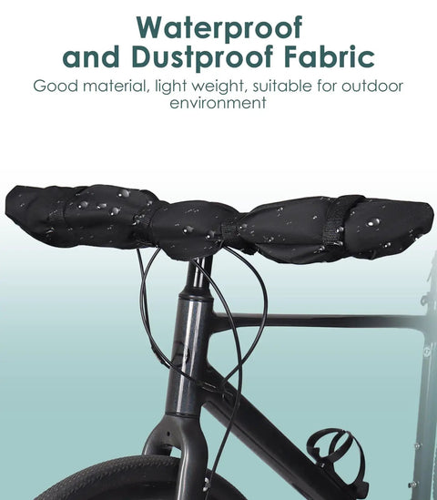 Two Pack Waterproof Handlebar Cover For E Bike Transport Protection Easy Zip On With Elastic Band 35.8 X 9 Inches Weatherproof Hood For Rear Rack And Rain Shield