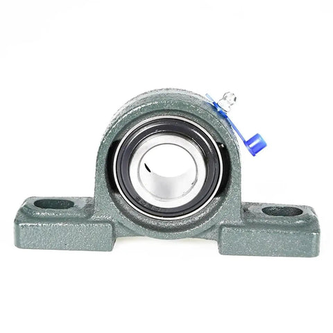 Heavy Duty Self Aligning Pillow Block Bearing Outer Spherical Seat For Machines Smooth Rotation Support Handles Shifts Durability On The Job Up To 30mm Bore Fits Many Installs Top Pick Gear That Keeps Working Hard Loads Zero Drama All Time. green cast iron pillow block bearing with mounted insert for machine shaft support