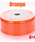 Smooth Operator Polyurethane Air Hose For Pneumatic Tools And Compressors 6Mm X 4Mm orange roll showing 6x4 size.
